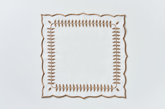 Leaf Brown Square  Napkin