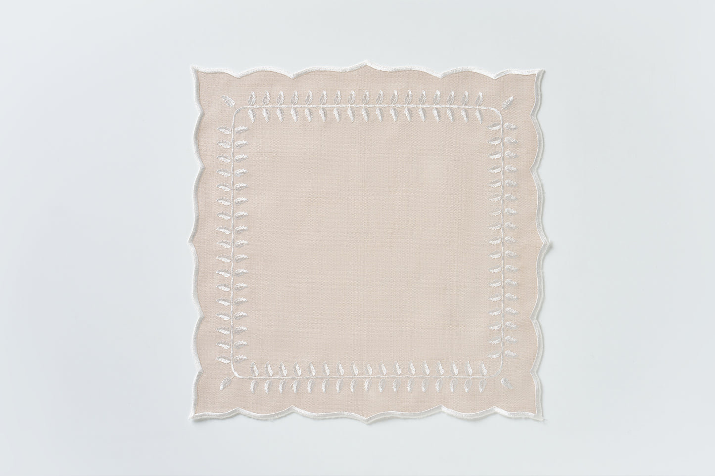 Leaf Beige Square Napkin