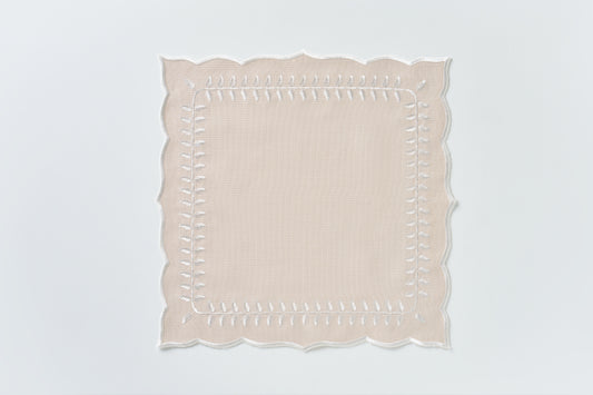 Leaf Beige Square Napkin