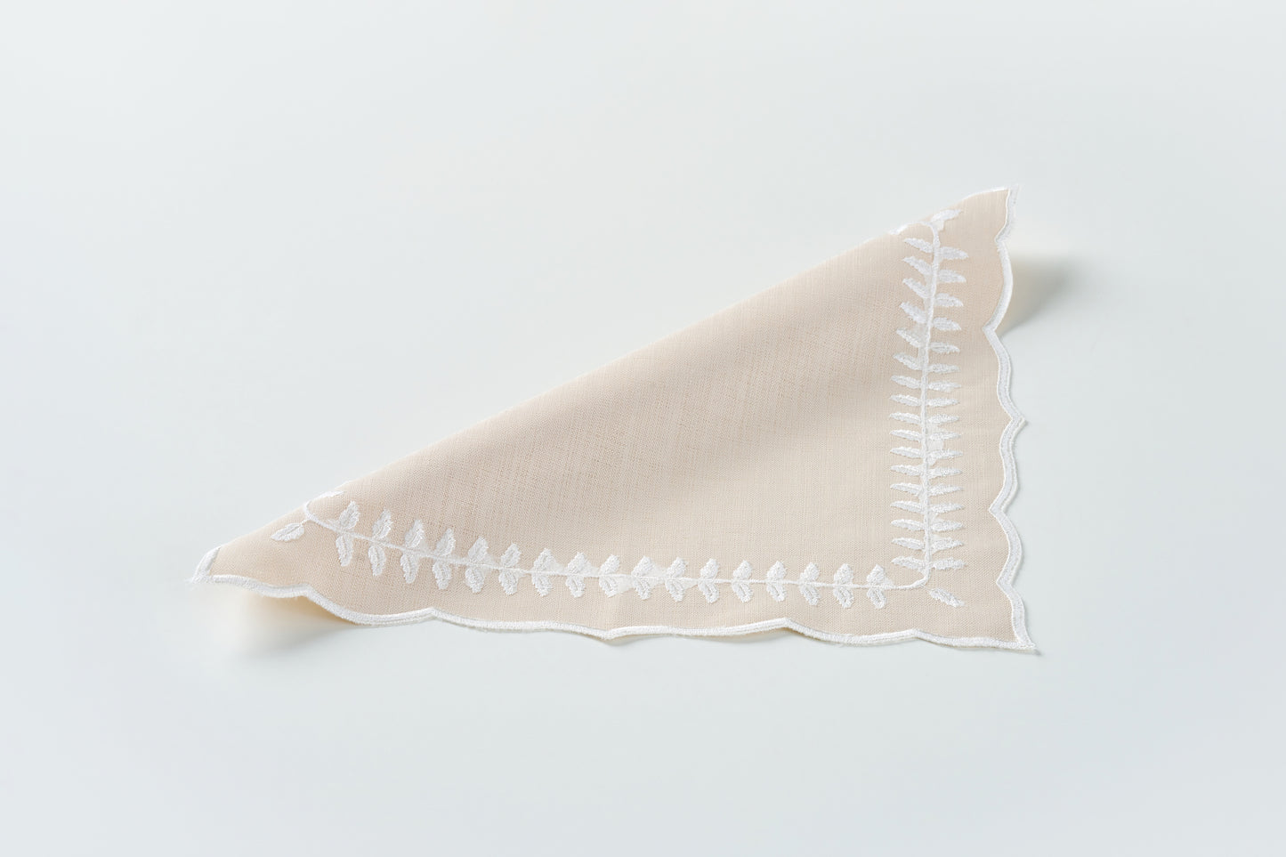 Leaf Beige Square Napkin