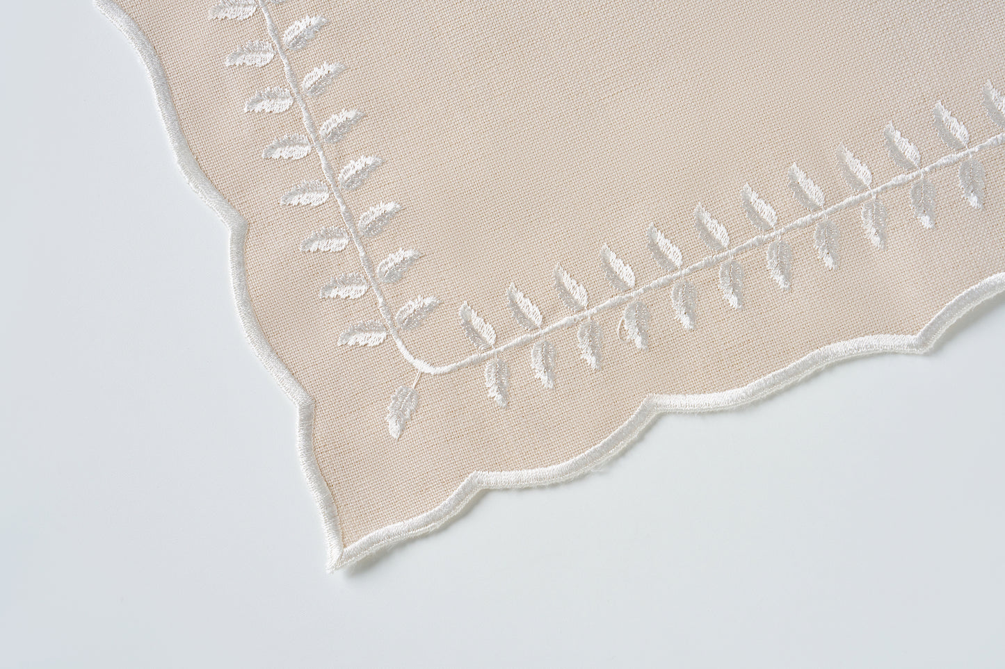 Leaf Beige Square Napkin