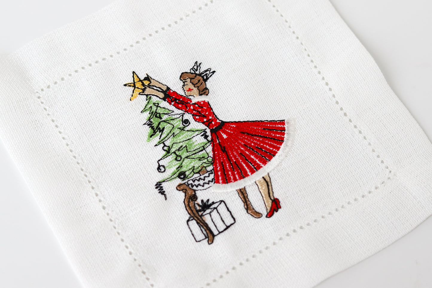 Çam ağacı desenli kokteyl peçete